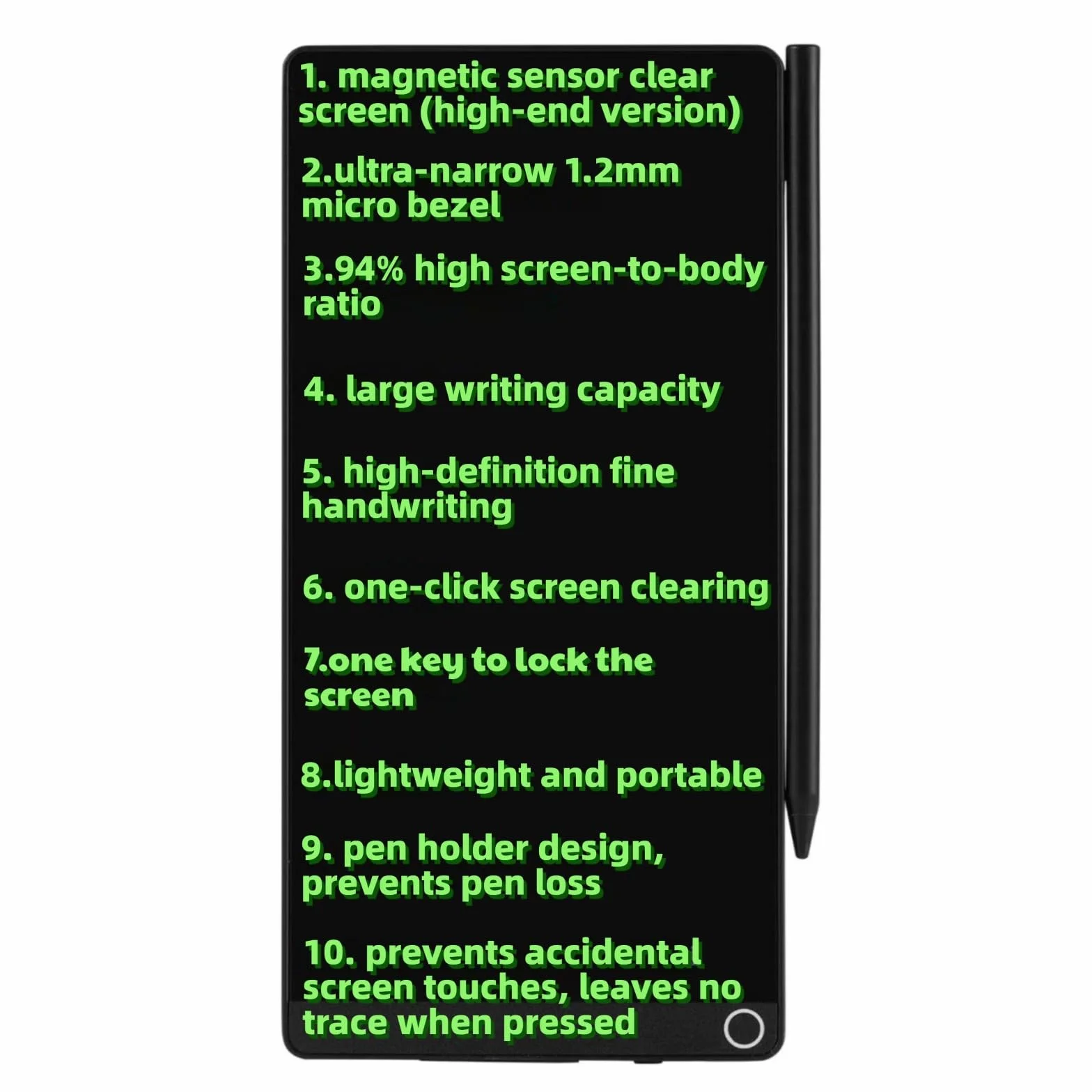 EMEBAY Tablette d'écriture LCD 6.5" Poche Bloc-Notes numérique effaçable avec étui Enfants Adultes