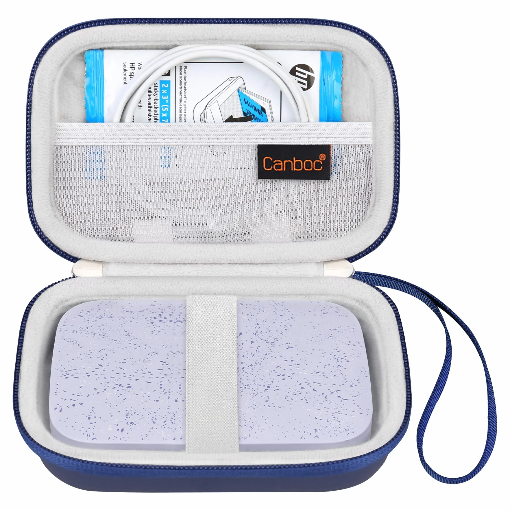 Canboc Boîte Portable pour imprimante Photo 2x3 HP Sprocket Kodak Step Lifeprint Bleu