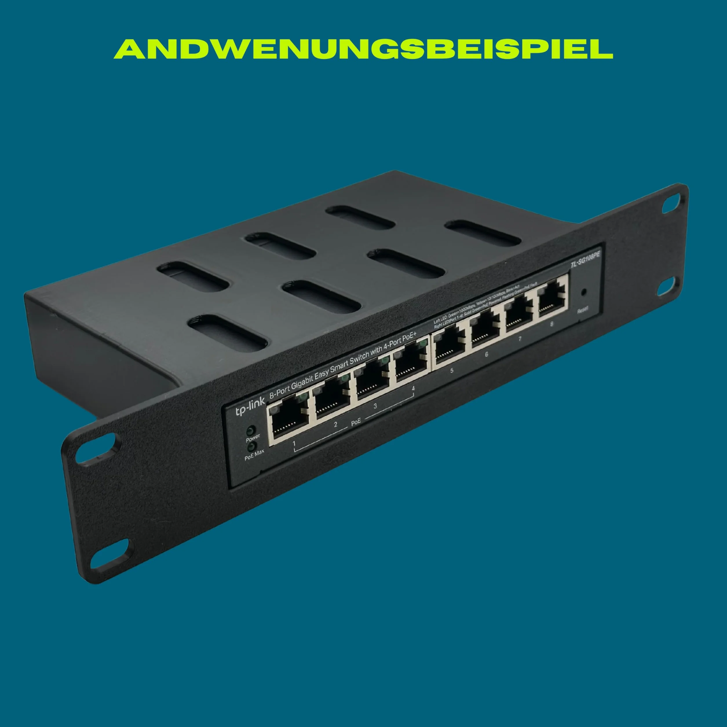 Cadre de montage en rack 10" pour Netgear GS308EP & TP-Link TL-SG108PE, support commutateur PoE 8 ports