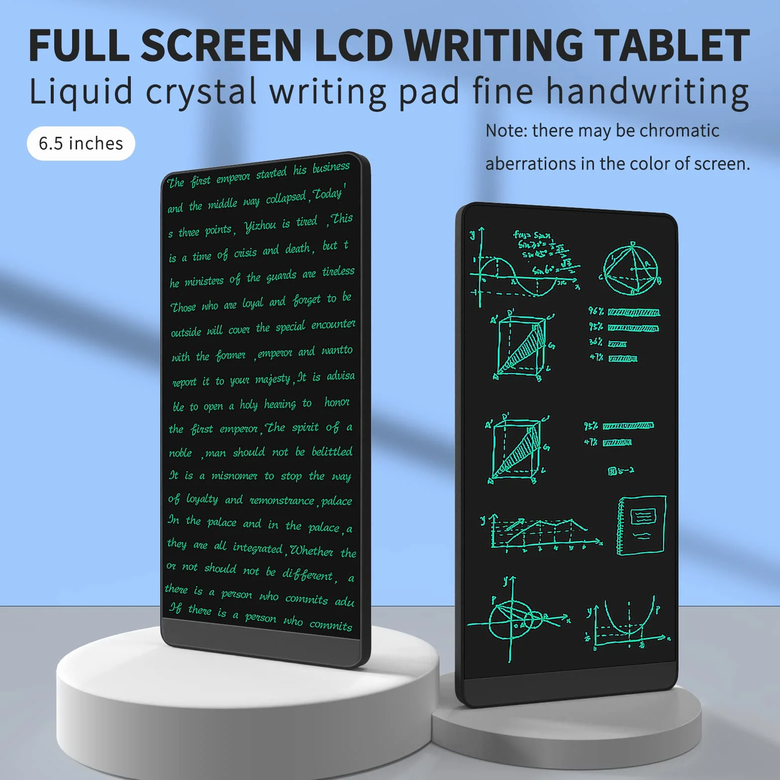 Tablette d'écriture LCD 16,5 cm bloc-notes numérique réutilisable pour adultes et enfants