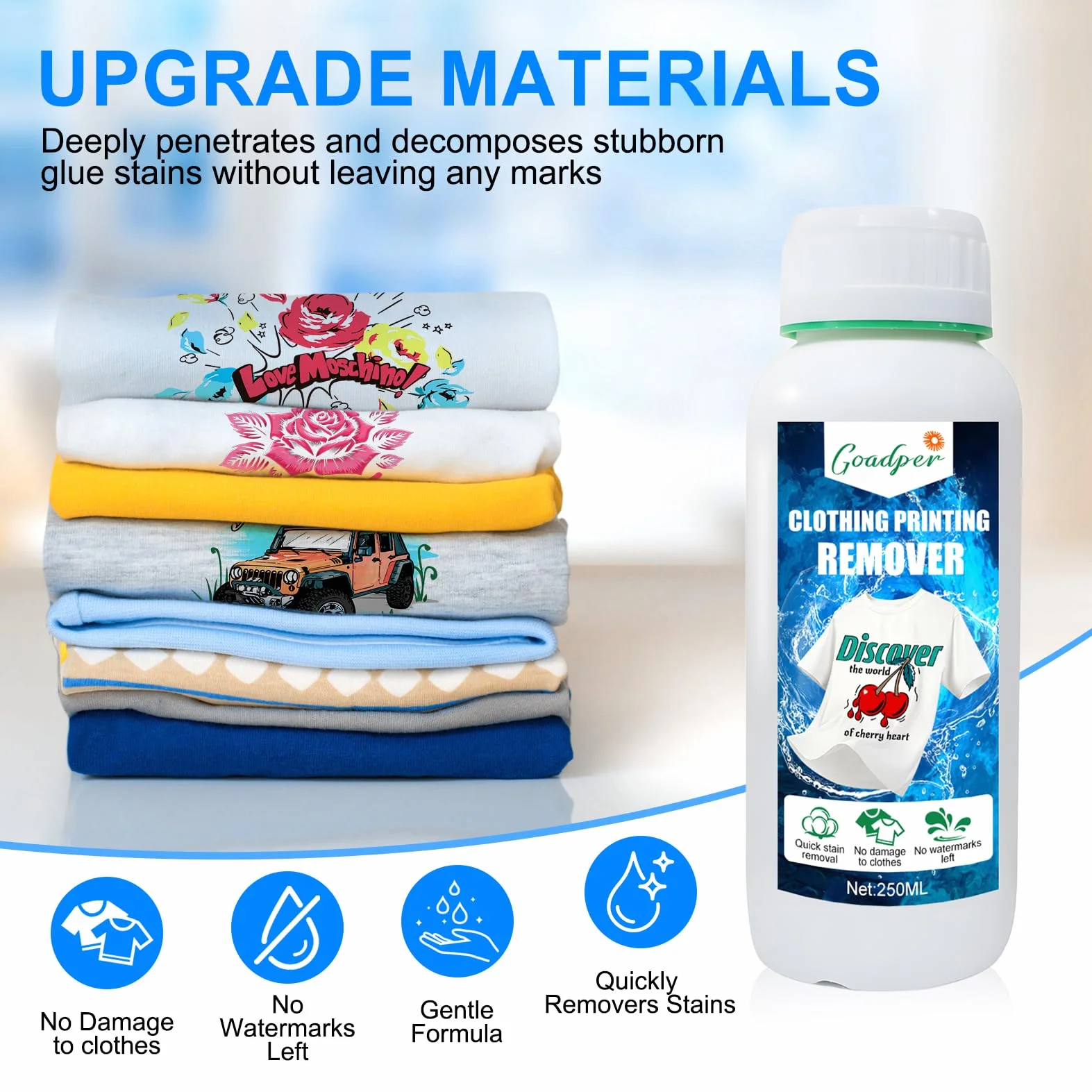 Kit de Nettoyage DTF 250ML avec DTF Remover pour Textil Compatible Film Transfert Encre