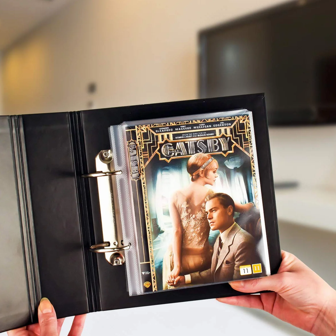 Pochette DVD Perforée Transparente à Rabat 3L 100 pcs