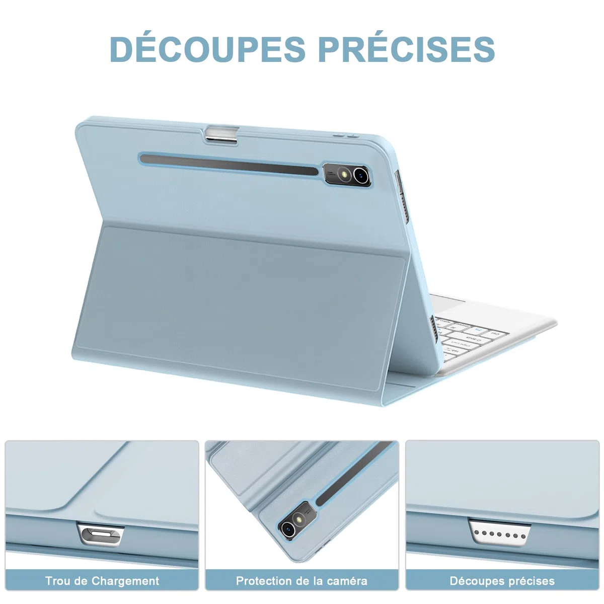 JADEMALL Clavier avec Touchpad pour Lenovo Idea Tab Pro 12.7" 2025