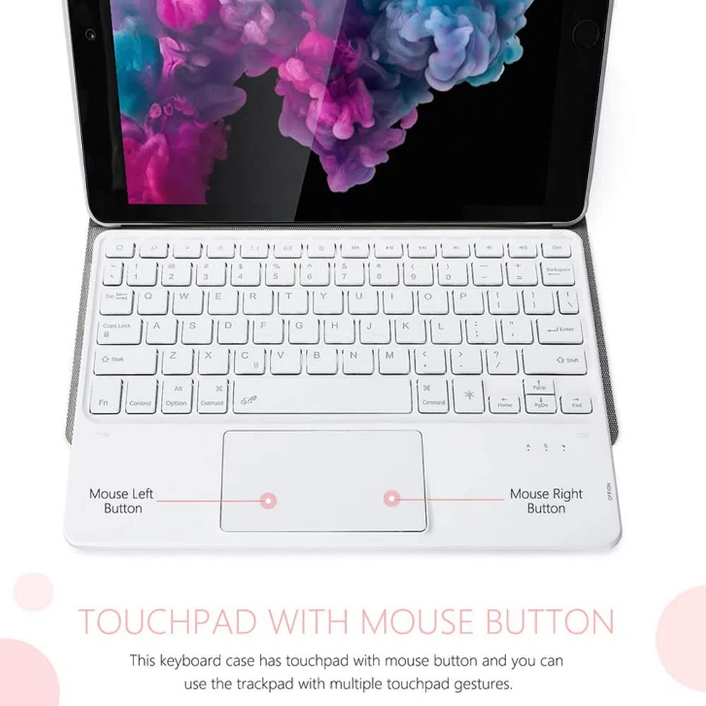 Coque Clavier avec Touchpad pour Huawei MediaPad M5 10.8 / M5 10.8 Pro 2018, AZERTY Clavier Bluetooth Détachable avec Pavé Tactile, Coque Housse pour 10.8" Huawei M5 10.8/ M5 Pro 10.8, Or Rose
