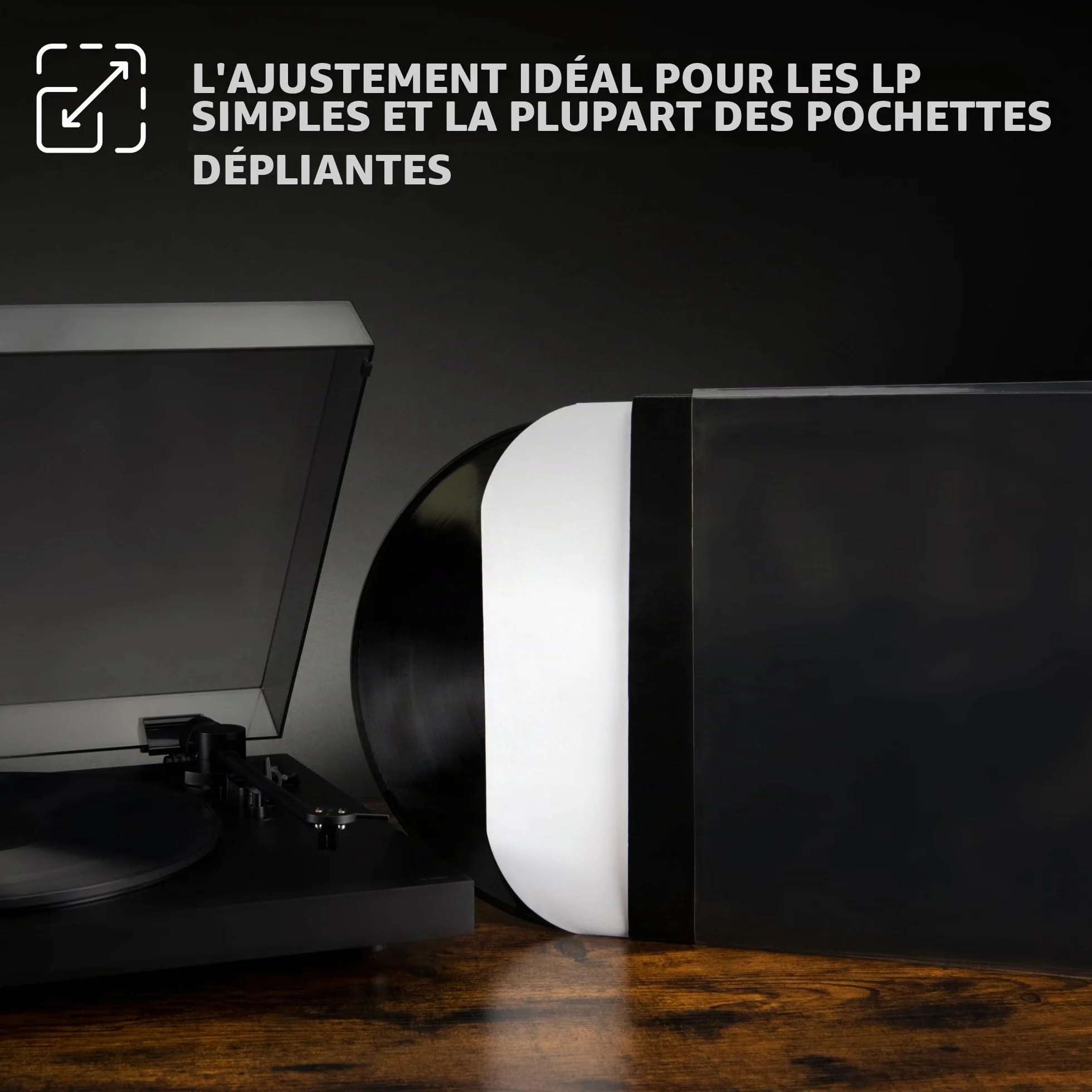 BIG FUDGE Pochettes Extérieures Vinyles 30cm x 50pcs Pochette Transparente Plastique 33 Tours 3 mil 30x30 cm