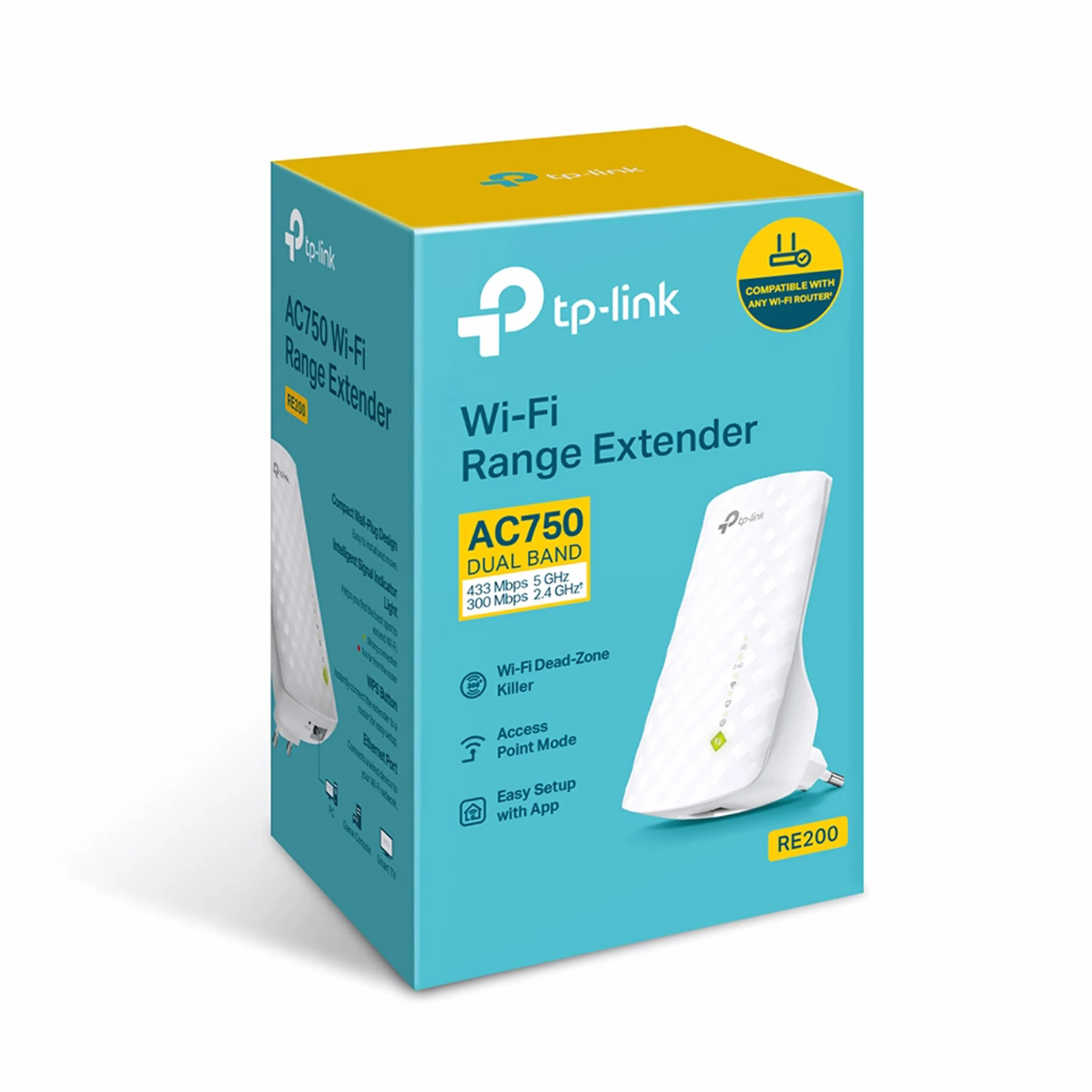 TP-Link RE200 Répéteur WiFi AC750Mbps Amplificateur avec Port Ethernet