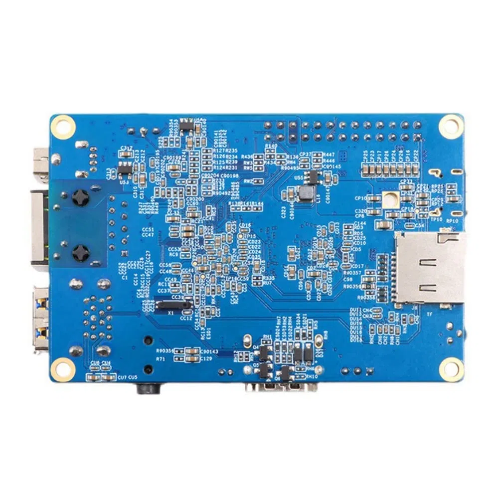 Orange Pi3 EMMC Development Board Allwinner H6 Chip Carte de développement intégrée 2G + 8G avec boîte de protection transparente