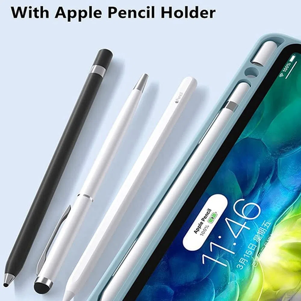 Étui AVCE Clavier et Souris pour iPad Mini 5/4/3/2/1, Housse Coque de Protection avec Détachable sans Fil AZERTY Clavier pour iPad Mini 5 2019(5th Gen.)/ iPad Mini 4 2015, Bleu