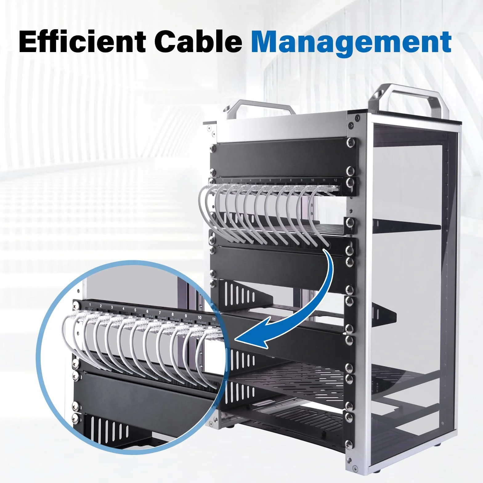 GeeekPi 10 inch 0.5U Brush Cable Manager Rack Mount Cable Management Panel for Server Rack Network Cabinet (2PCS)