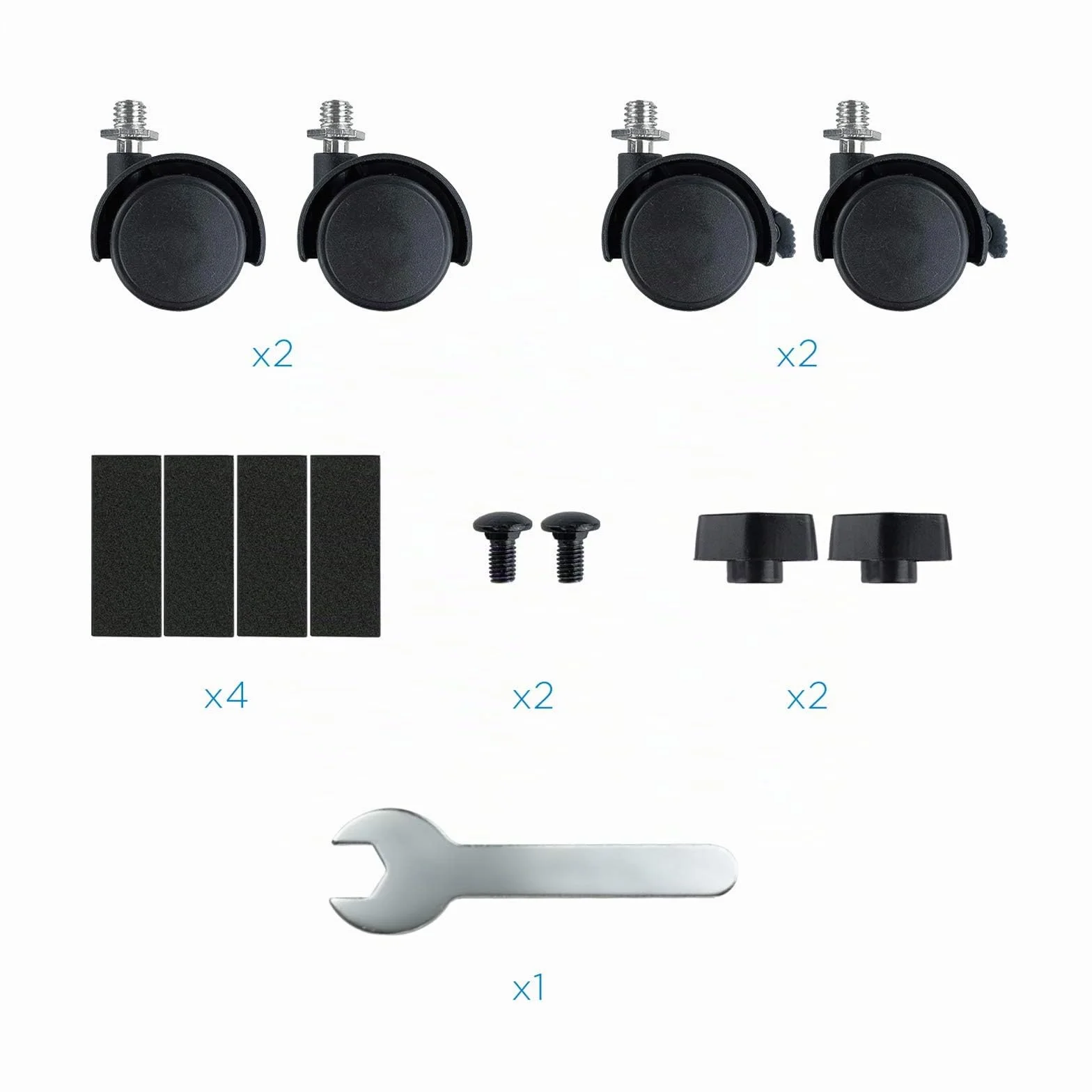 TooQ Support au sol pour CPU métallique roues 10 kg 119-209 mm noir