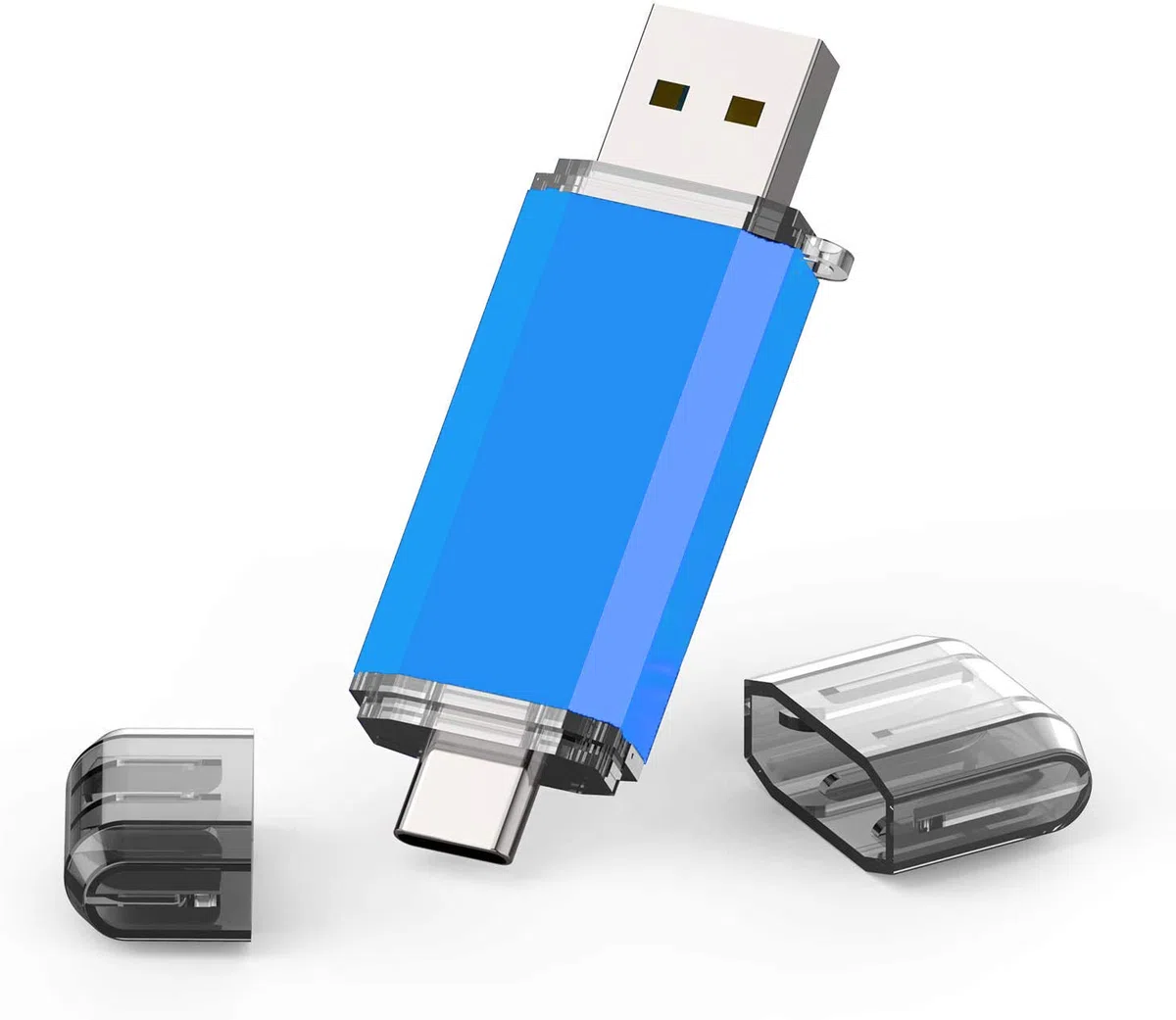 TOPESEL Clé USB C 256 Go OTG Flash Drives Dual Type C USB 3.0 Memory Stick pour Smartphones, Tablettes et MacBook, Bleu