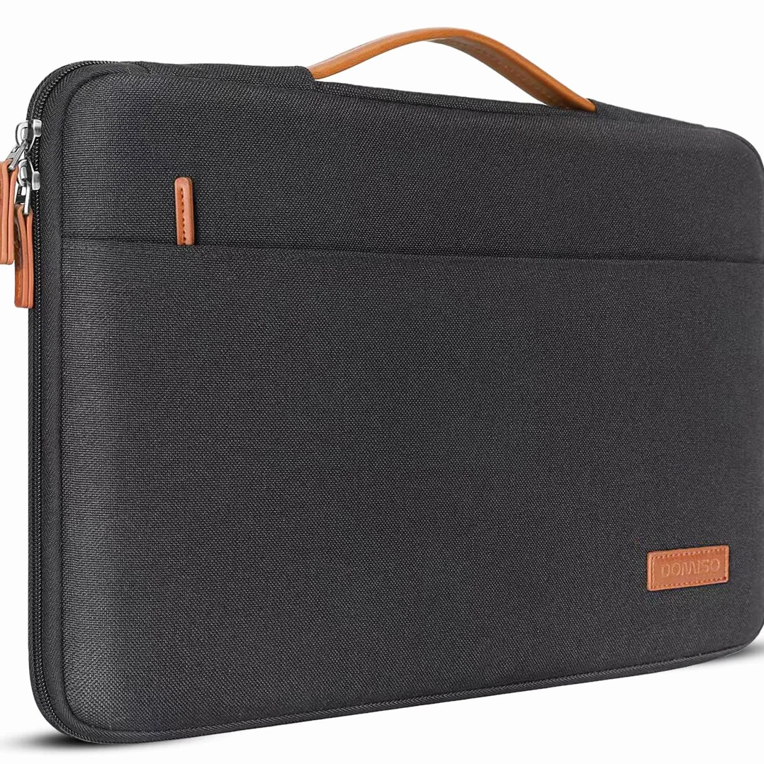 DOMISO Housse Ordinateur 17 Pouces Sacoche PC Portable Imperméable pour HP Lenovo Dell Acer ASUS Noir