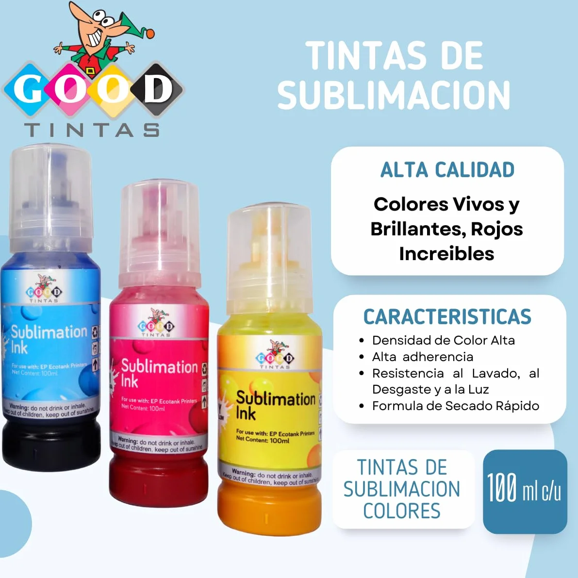 Encre de sublimation 440 ml compatible EP Ecotank Supertank série 102 104 pour transfert de presse de chaleur
