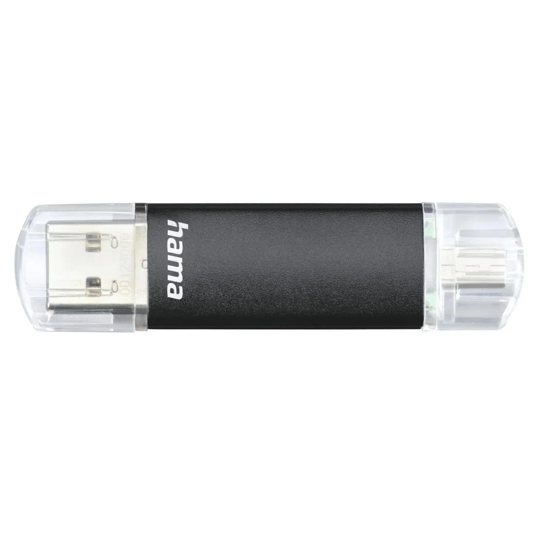 Hama Laeta Twin Clé USB 3.0 - Flash Drive 256 Go, Vitesse jusqu'à 40 Mo/s, Clef avec connecteurs USB A & Micro USB, pour PC/Mac/Tablette et Smartphone - Grise