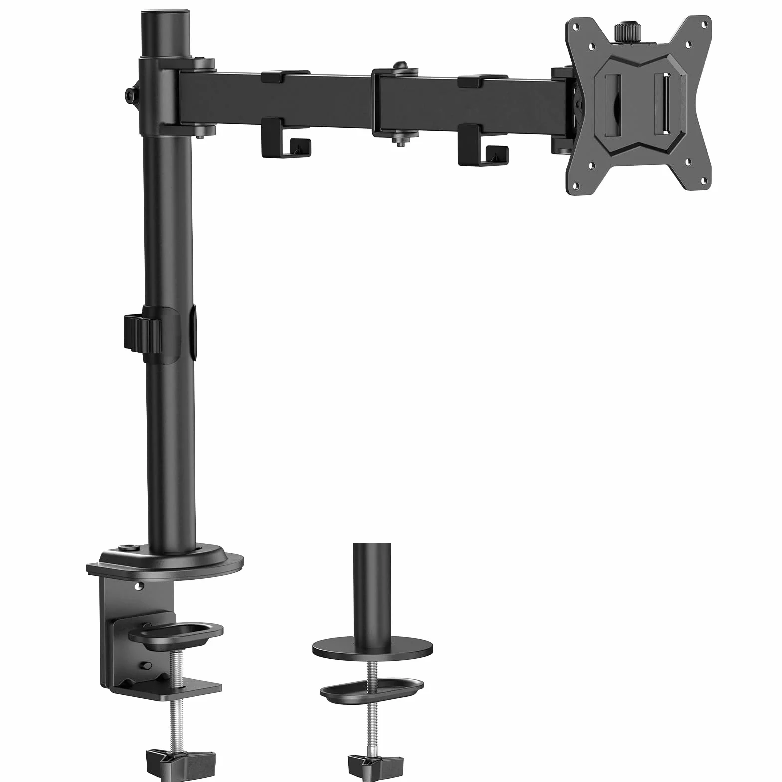 HUANUO Support de Moniteur 13-32 Pouces, Bras Articulé avec Réglage Hauteur, Inclinaison, Pivotement, Rotation, VESA 75/100 mm