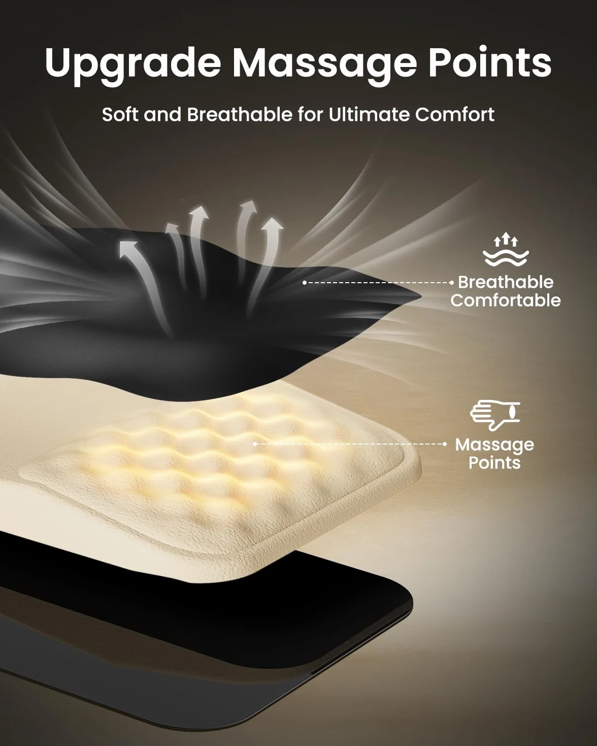 ProtoArc Tapis de Souris Repose-Poignet Cuir PU MP50 Noir, Base Antidérapante Imperméable