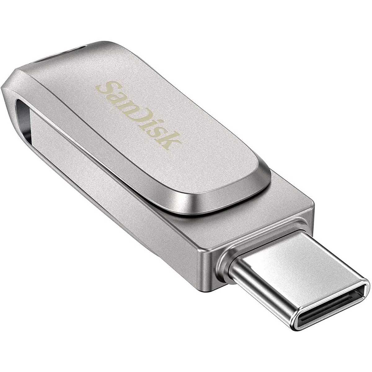 SanDisk Mémoire USB, 128 Go SanDisk USB 3.1 Gen1-A/Type-C Dual Drive avec Deux connecteurs, Type Rotatif