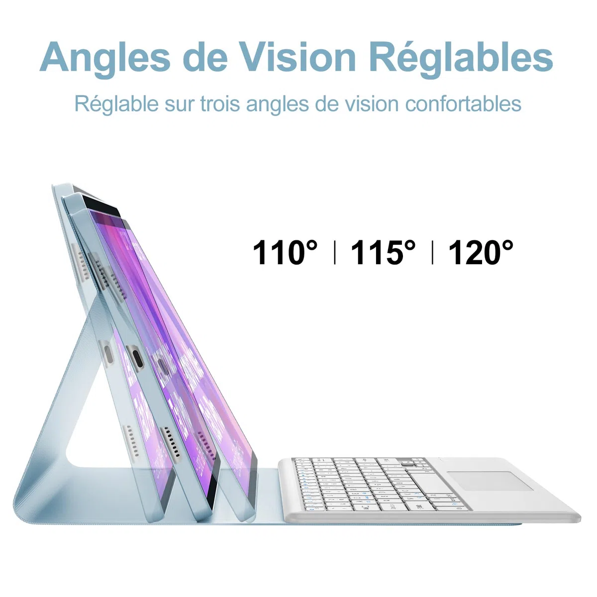 JADEMALL Clavier avec Touchpad pour Lenovo Idea Tab Pro 12.7" 2025