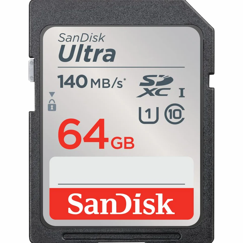 SanDisk 64 Go Ultra SDXC Carte Mémoire A1 UHS-I Classe 10 U1 140 Mo/s