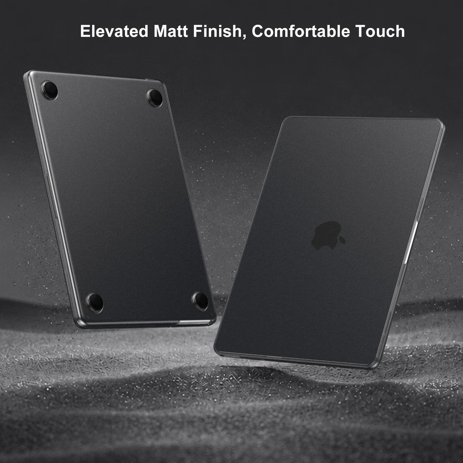 MOSISO Coque Compatible avec MacBook Air 15 Pouces M5 M4 M3 M2 2026-2023, Antitrace Rigide, Noir Clair