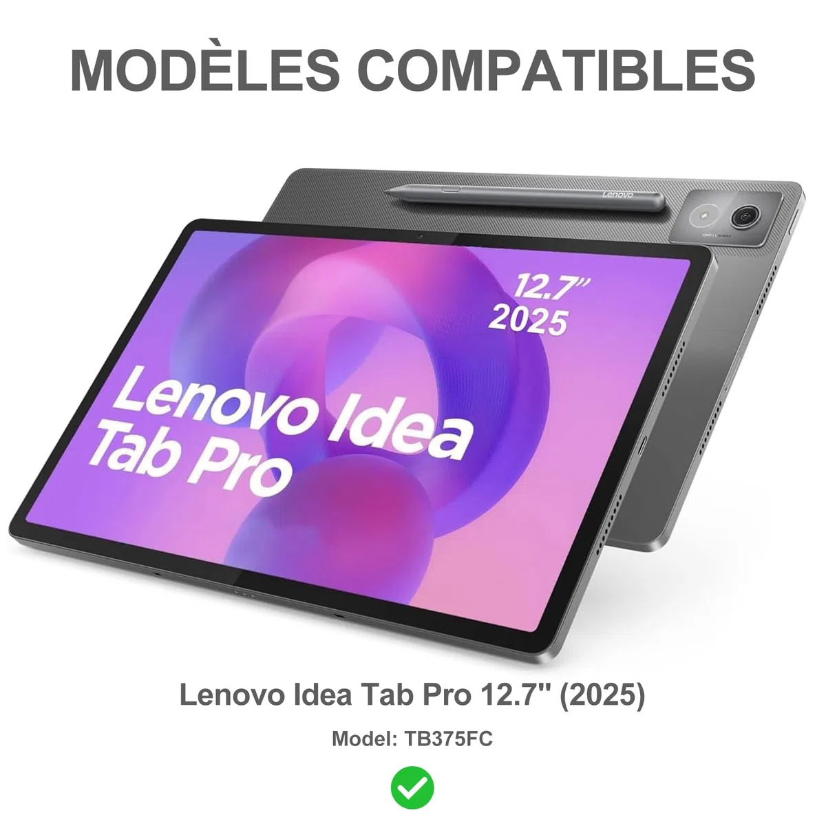 JADEMALL Clavier avec Touchpad pour Lenovo Idea Tab Pro 12.7" 2025