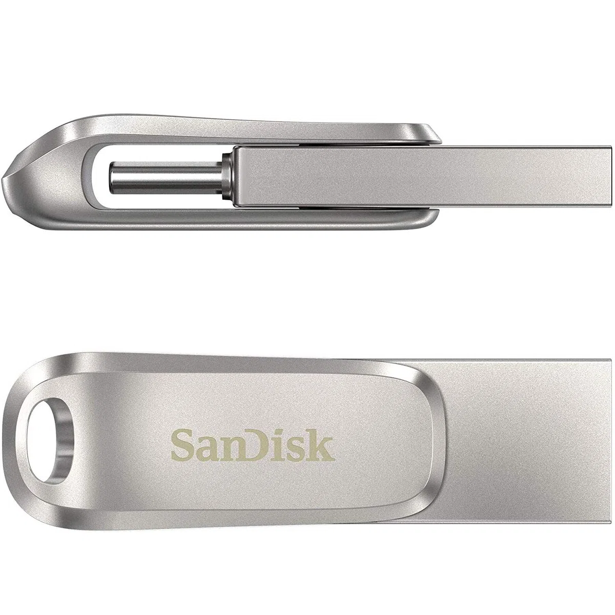 SanDisk Mémoire USB, 128 Go SanDisk USB 3.1 Gen1-A/Type-C Dual Drive avec Deux connecteurs, Type Rotatif