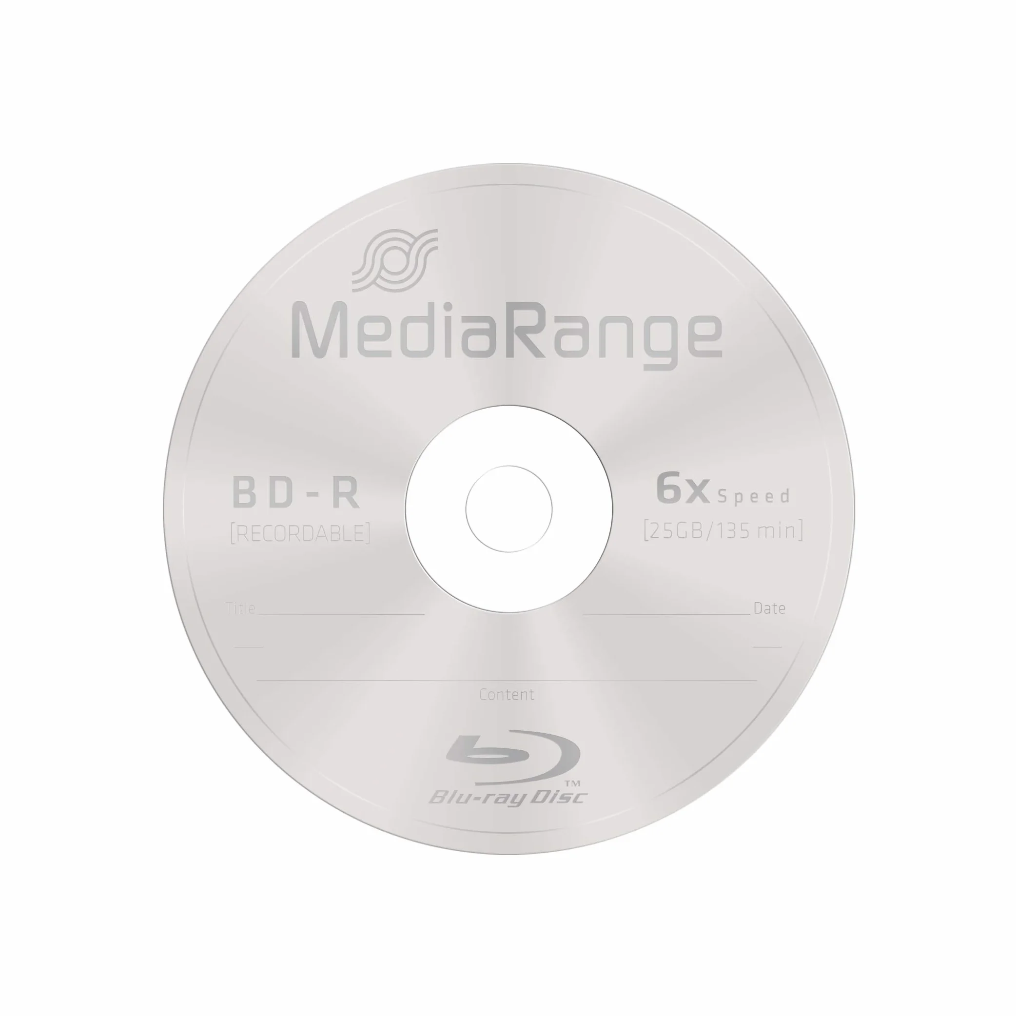MediaRange MR514 Disque Vierge Blu-Ray BD-R 25 Go 6X 25 pièce(s)