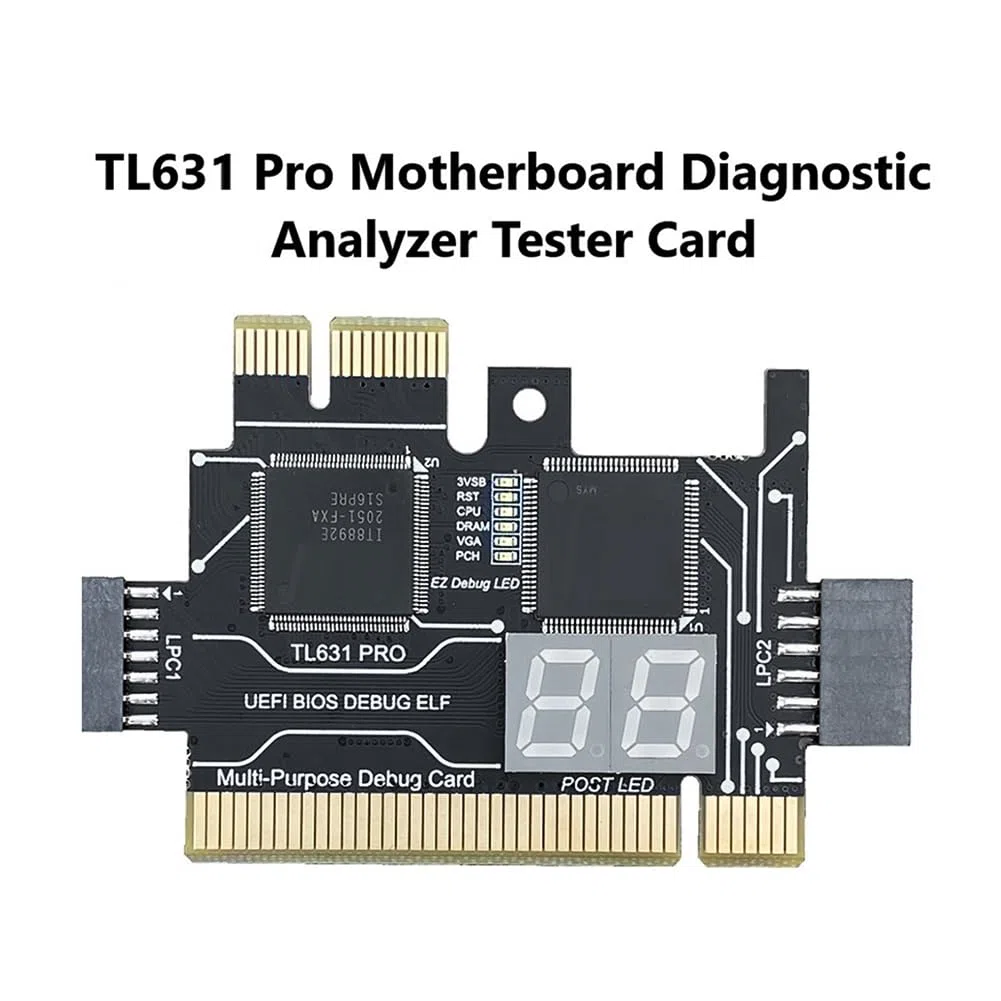 Carte de Diagnostic TL631 Pro + Carte D'Extension Carte de Diagnostic Carte MèRe PCI-E Analyseur de Diagnostic Multifonction pour Ordinateur Portable