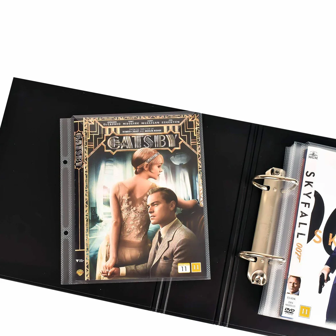 Pochette DVD Perforée Transparente à Rabat 3L 100 pcs