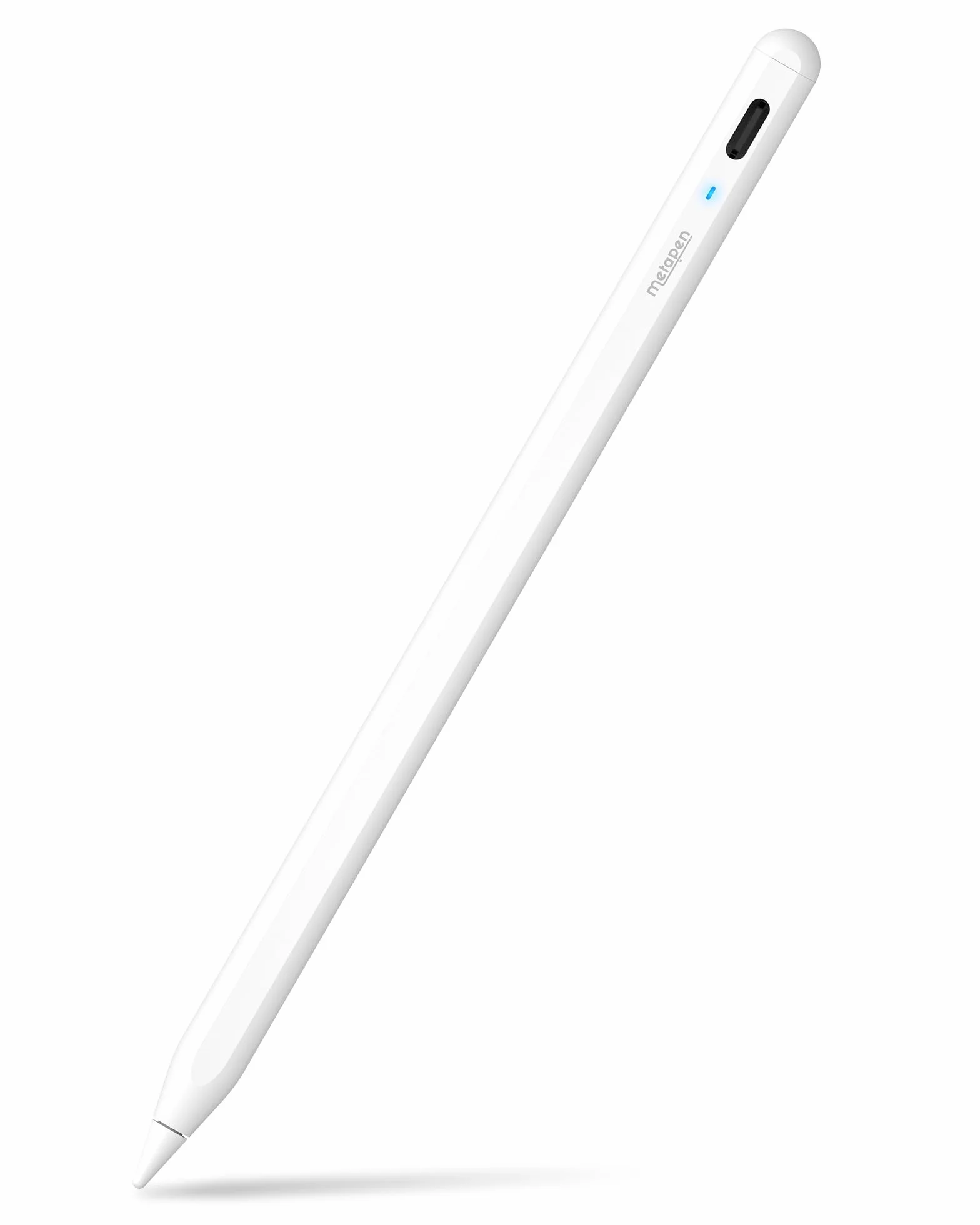 Metapen Stylet A8 Compatible iPad 2018-2026 Charge Rapide Rejet Paume Blanc