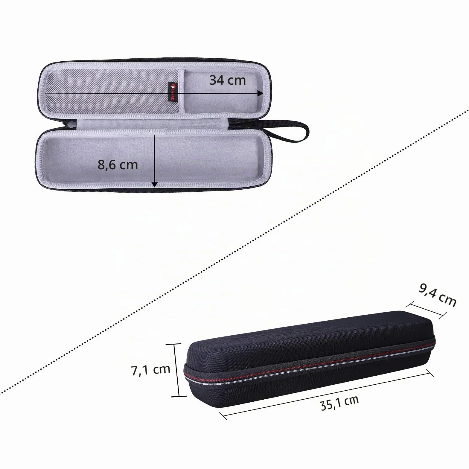 Etui pour Scanner Portable Compatible Brother ds640 ds-740d ds-940dw HP HPPS100 DS-620 EPSON ES-60W Housse Noir Gris