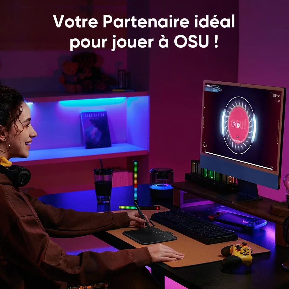 XPPen Deco 640 Tablette Graphique 16K Niveaux de Pression 6x4 Pouces