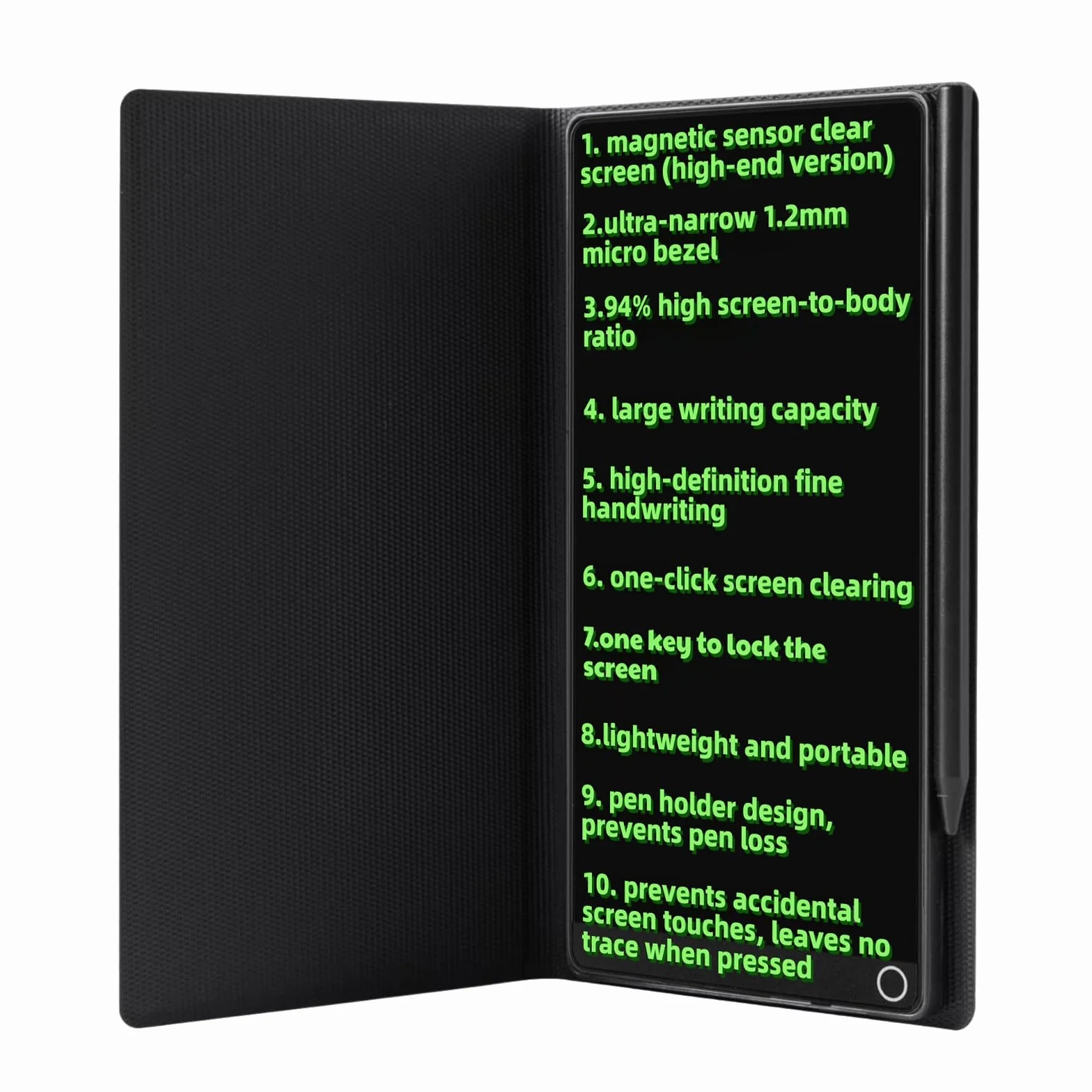 EMEBAY Tablette d'écriture LCD 6.5" Poche Bloc-Notes numérique effaçable avec étui Enfants Adultes