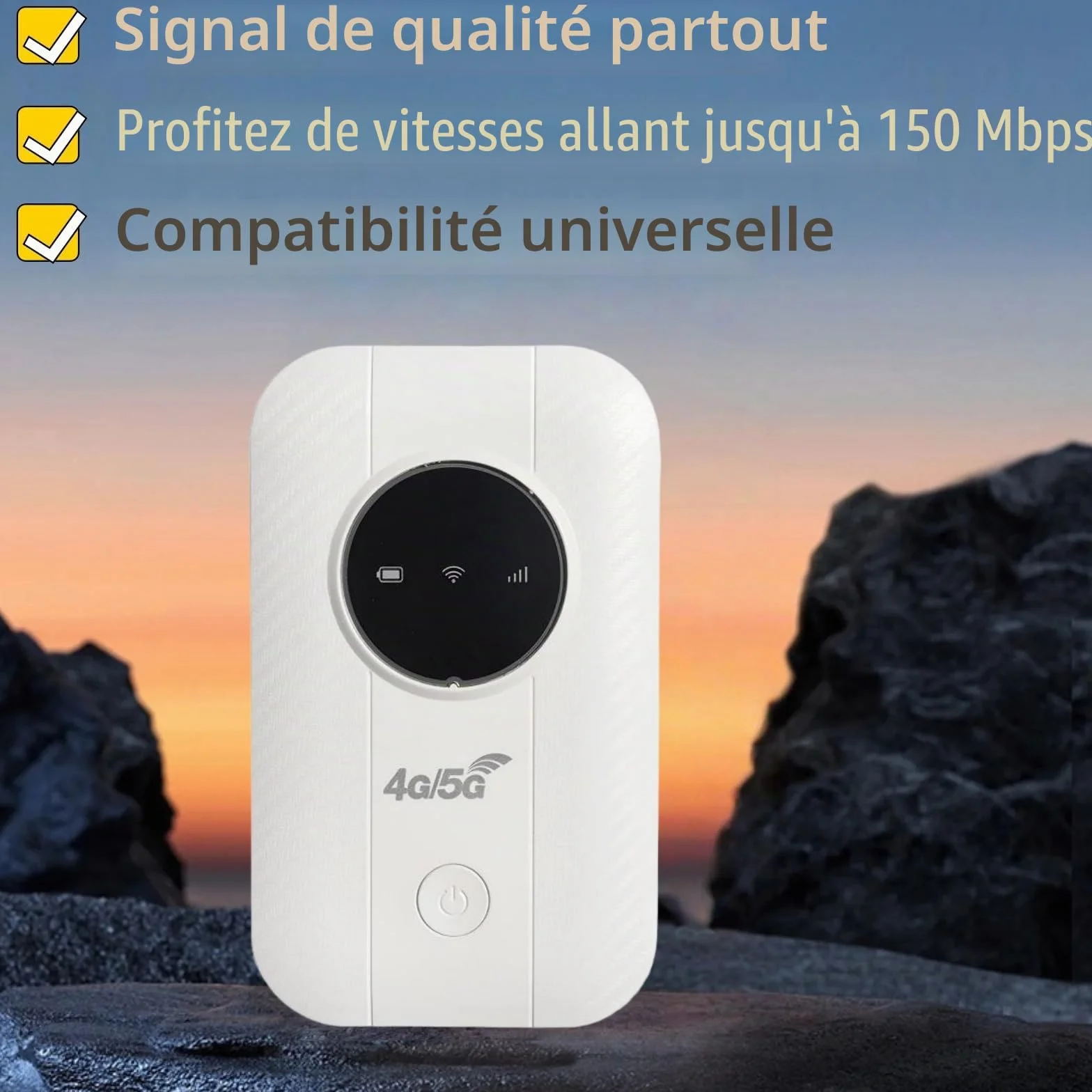 Routeur WiFi portable de voyage sans fil mobile haut débit point d'accès temporaire
