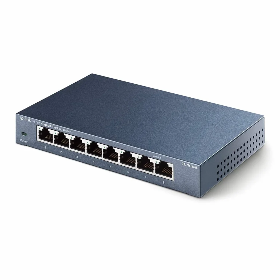 TP-Link SG108 Switch Ethernet Gigabit 8 ports RJ45 10/100/1000 Mbps Métallique
