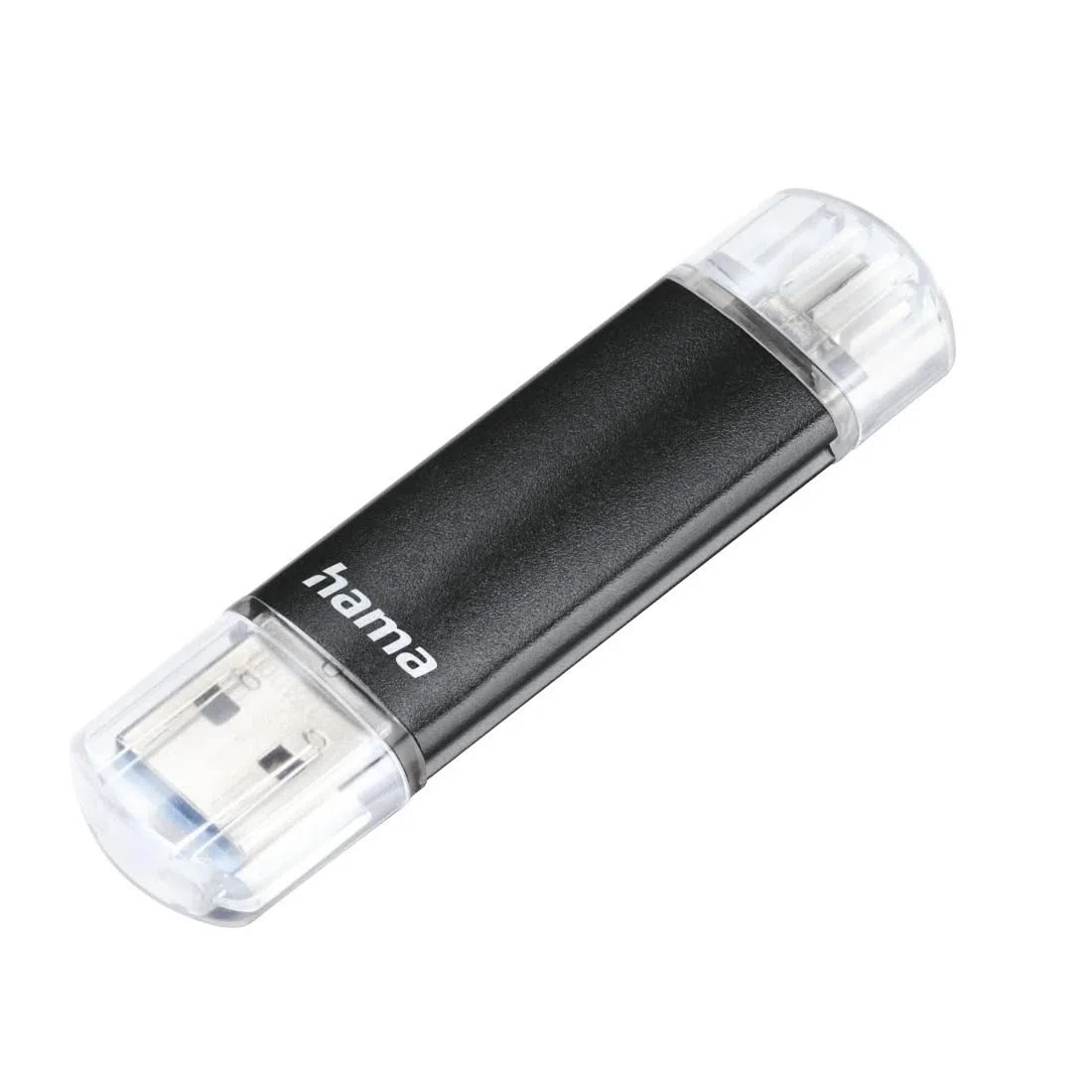 Hama Laeta Twin Clé USB 3.0 - Flash Drive 256 Go, Vitesse jusqu'à 40 Mo/s, Clef avec connecteurs USB A & Micro USB, pour PC/Mac/Tablette et Smartphone - Grise