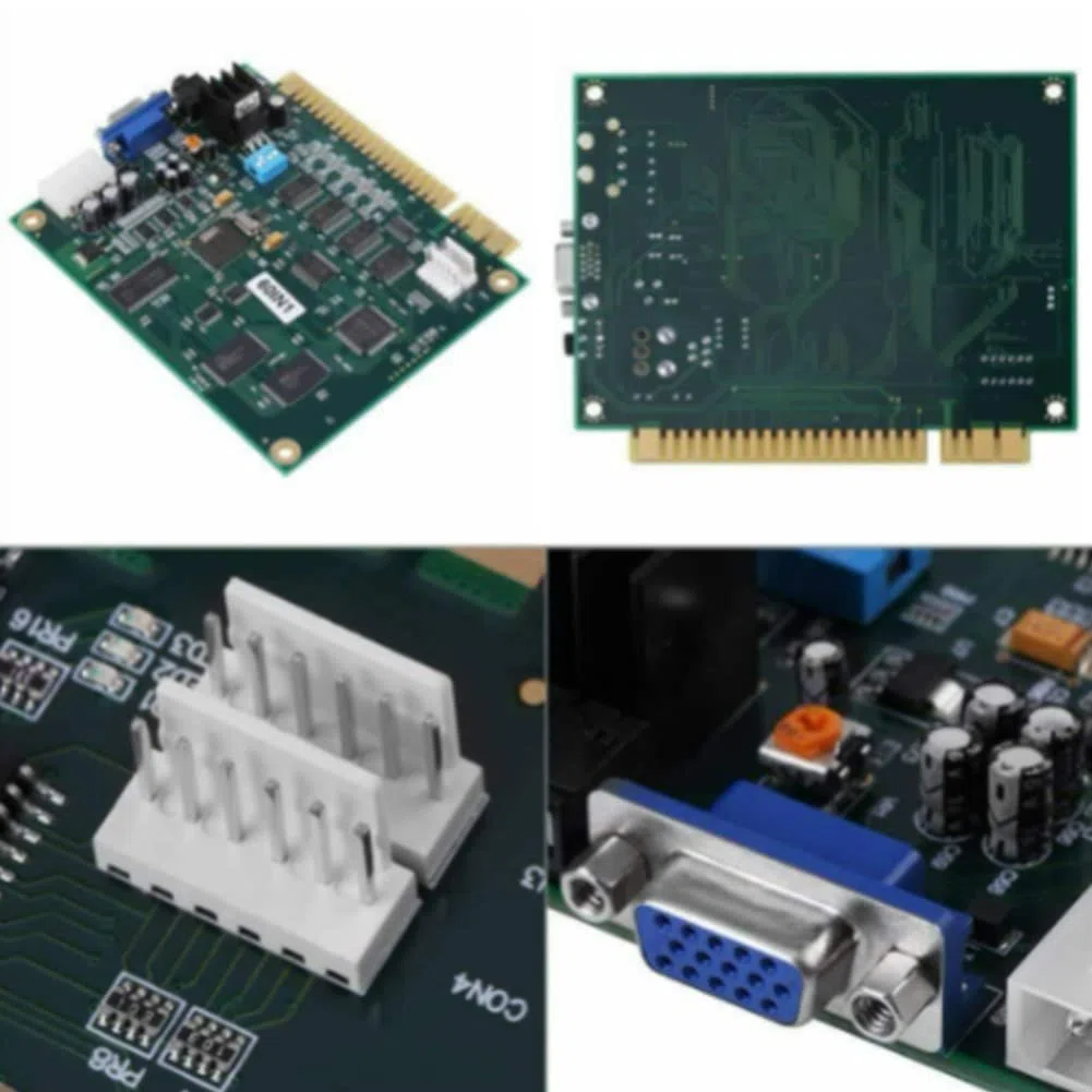 60 en 1 Multicade PCB Board Arcade Game Board avec Câble 28P Sortie VGA Arcade Game Board Horizontal pour Jamma Arcade