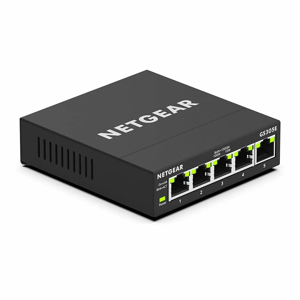 NETGEAR GS305E Switch Ethernet 5 Ports RJ45 Métal Gigabit 10/100/1000 Manageable Plus Bureau Mur Plug and Play Silencieux