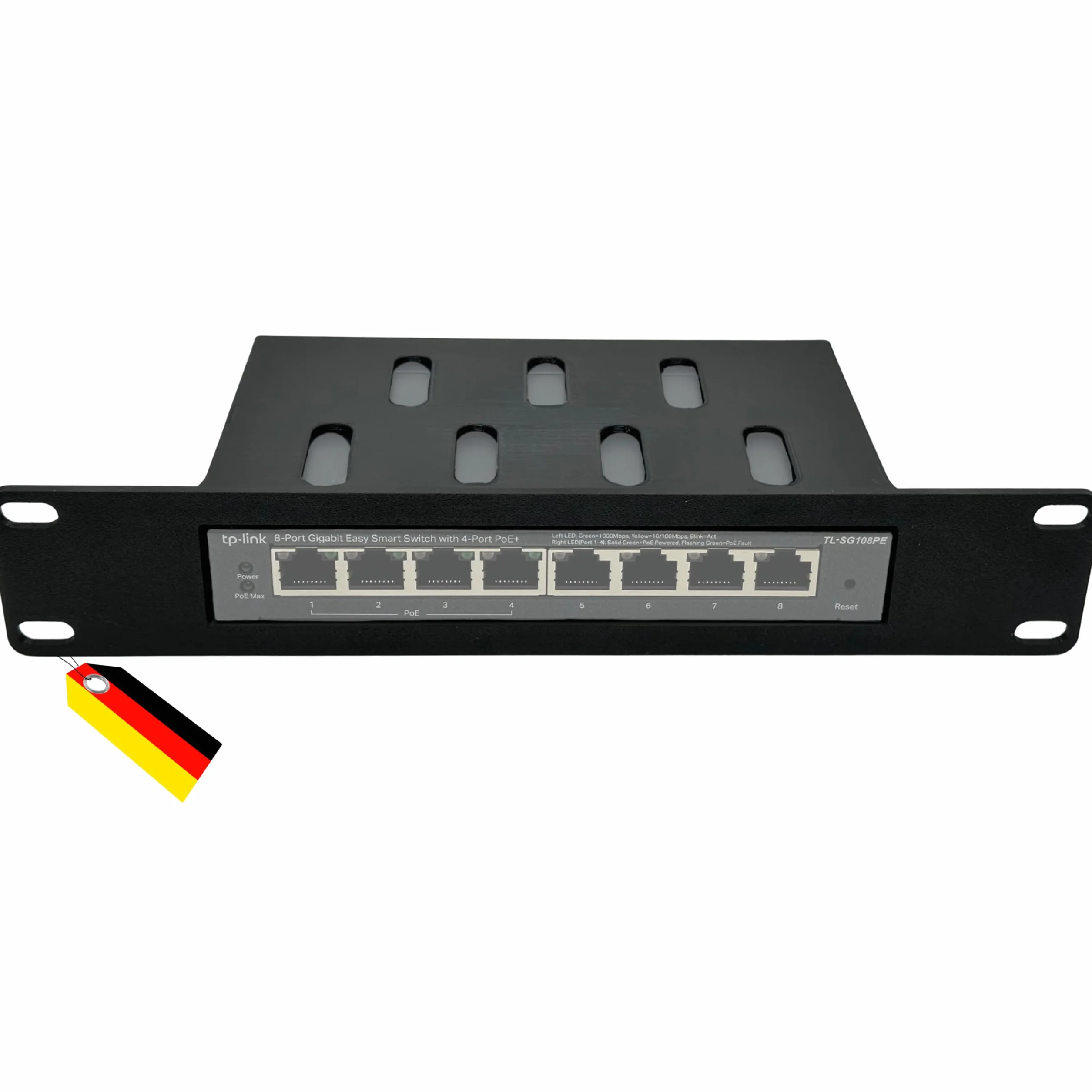 Cadre de montage en rack 10" pour Netgear GS308EP & TP-Link TL-SG108PE, support commutateur PoE 8 ports