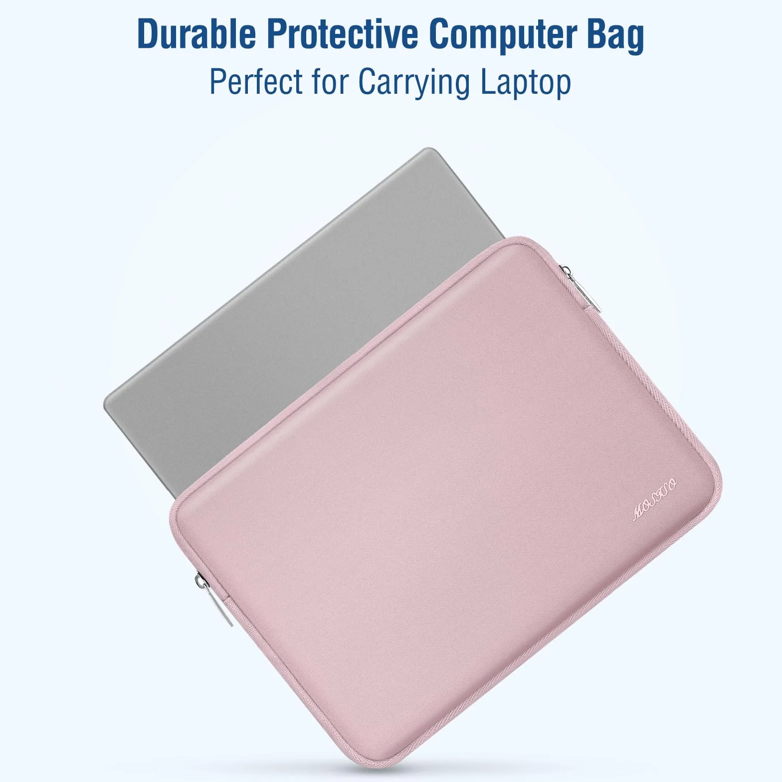 MOSISO Housse Ordinateur Portable 13 Pouces Compatible MacBook Air M5 M4 M3 M2 M1 2026-2018 Pro M2 M1 2026-2016 Néoprène Rose