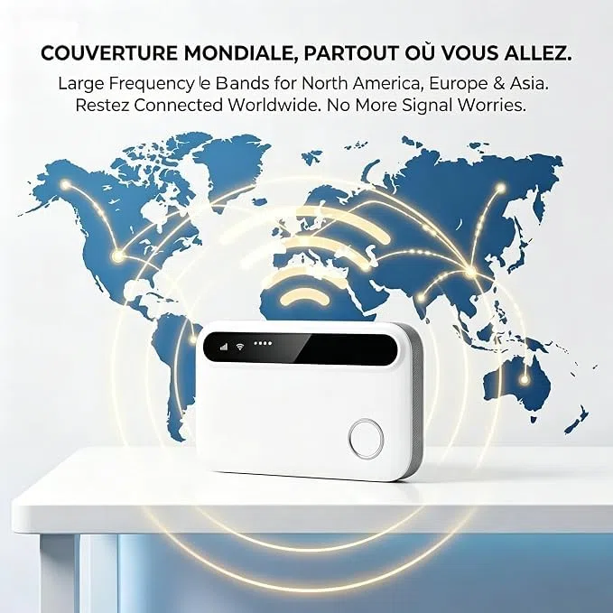 Routeur WiFi Portable 5G WiFi 6, Modem Hotspot Mobile
