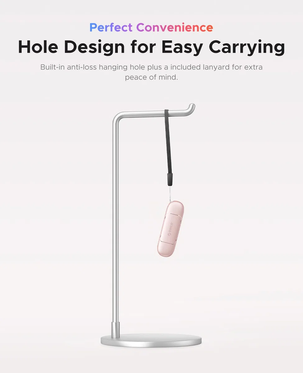 ORICO Neo Clé USB 128 Go Double USB-C/A, Vitesse 400 Mo/s,Rose Poudre