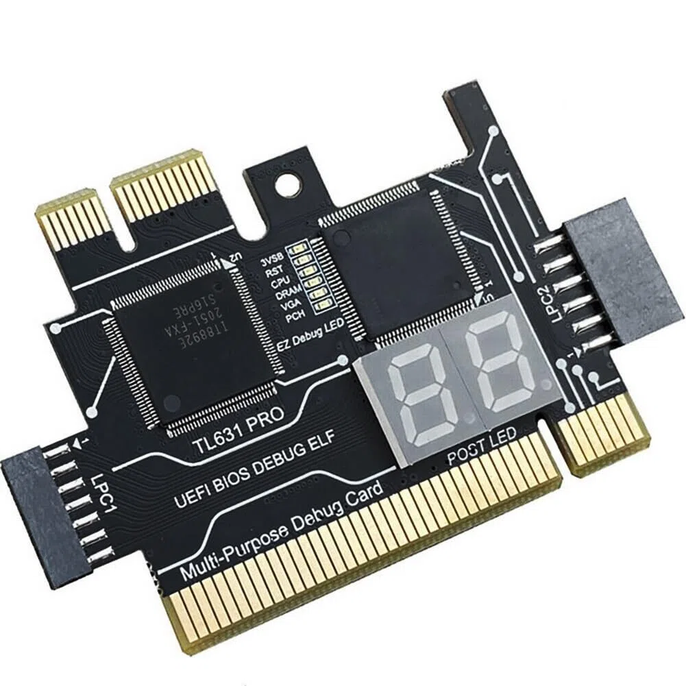 Carte de Diagnostic TL631 Pro + Carte D'Extension Carte de Diagnostic Carte MèRe PCI-E Analyseur de Diagnostic Multifonction pour Ordinateur Portable