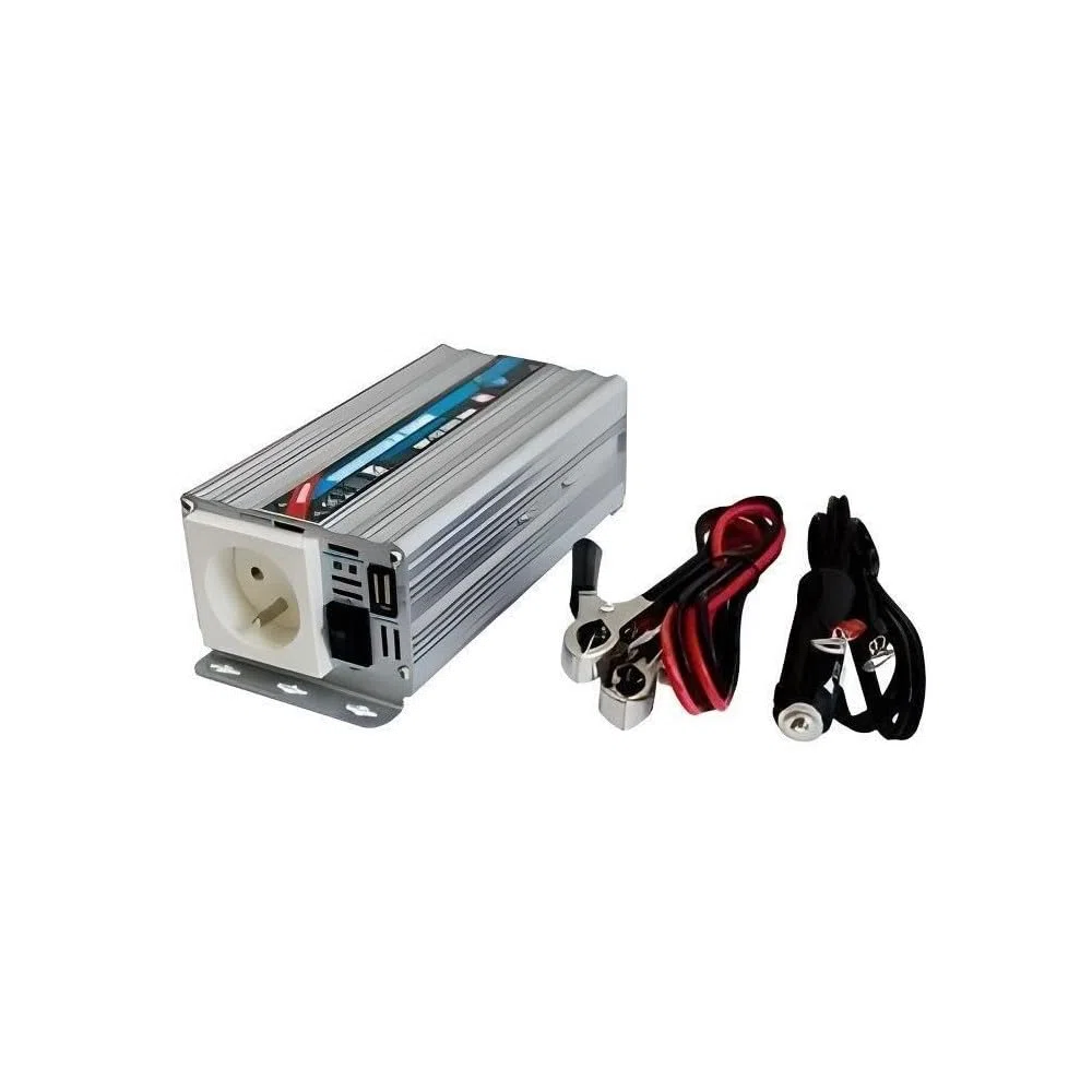 HTC Equipements Convertisseur 12-220 V 300 Watts avec Port USB Série Te Toutes Normes CE Emark Lvd Plus Prise USB 2A
