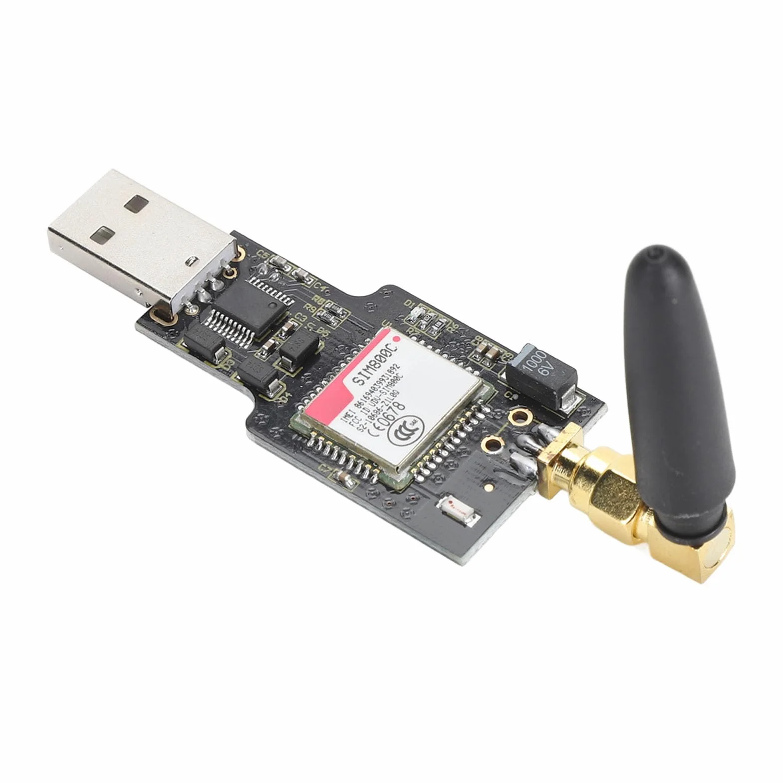 Module SIM800C USB GSM GPRS Modem Communication sans Fil 850 900 1800 1900 MHz SMS Vocale Bluetooth