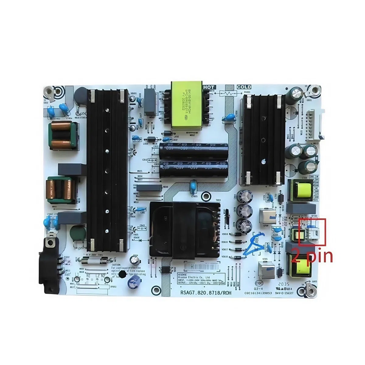 BEntLi Carte d'alimentation RSAG7.820.8718/ROH HLL-4365WU 278428, Compatible avec LCD 65R6E3, 65R6E4, 65H6570G, 65R7G5, 65A7100FTUK 65A7100 téléviseurs