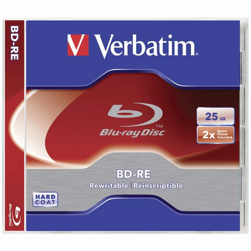 Verbatim BD-RE 25GB Réinscriptible Blu-Ray Disc Jewel Case