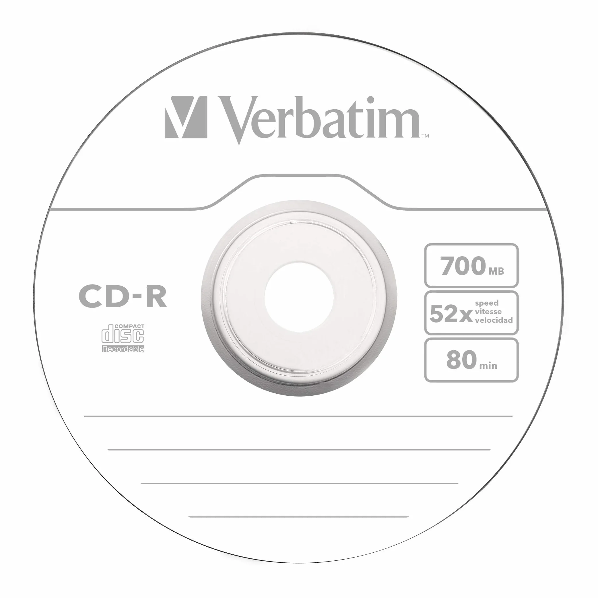 Verbatim CD-R Extra Protection 700 Mo Lot de 50 CD Vierges pour Photos et Vidéos