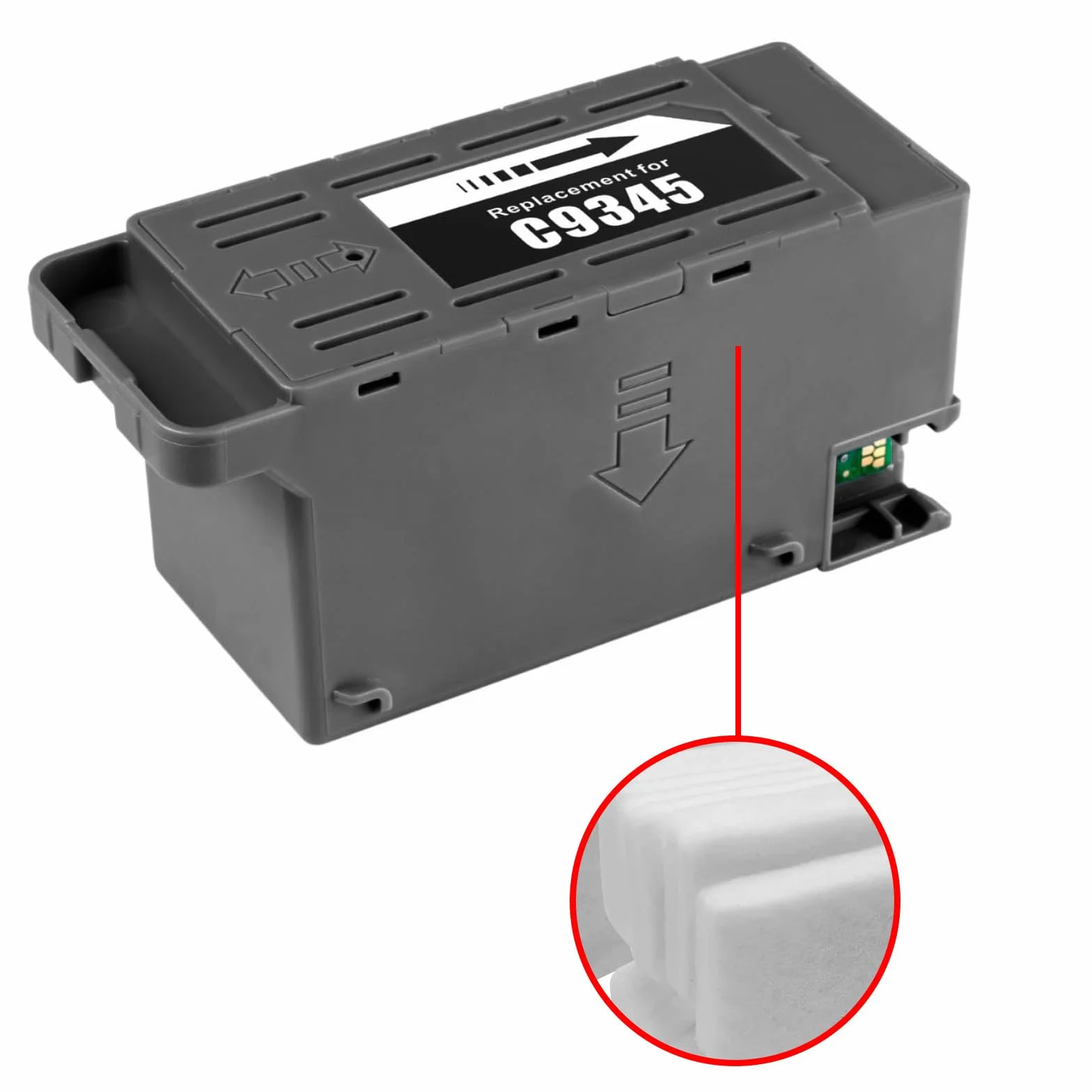 C12C934591 Boîte d'entretien pour encre Compatible EcoTank ET-5800 ET-5850 ET-5880 ET-16600 ET-16650 ET-16680 L15150 L15160 L15158 L15168 WorkForce WF-7820 WF-7830 WF-7840 (2 pack)