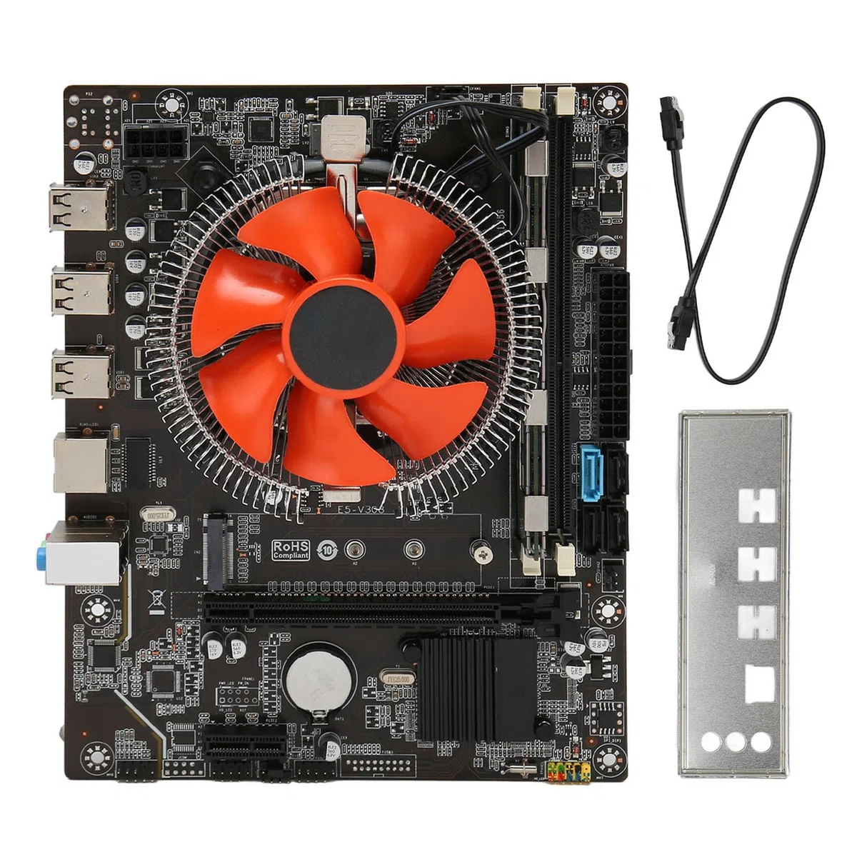 Ensemble de Cartes Mères, Carte Mère PC de Jeu CPU 8G DDR3 6 Cœurs Carte Mère PC de Jeu avec Ventilateur, Compatible avec Ordinateur de Bureau